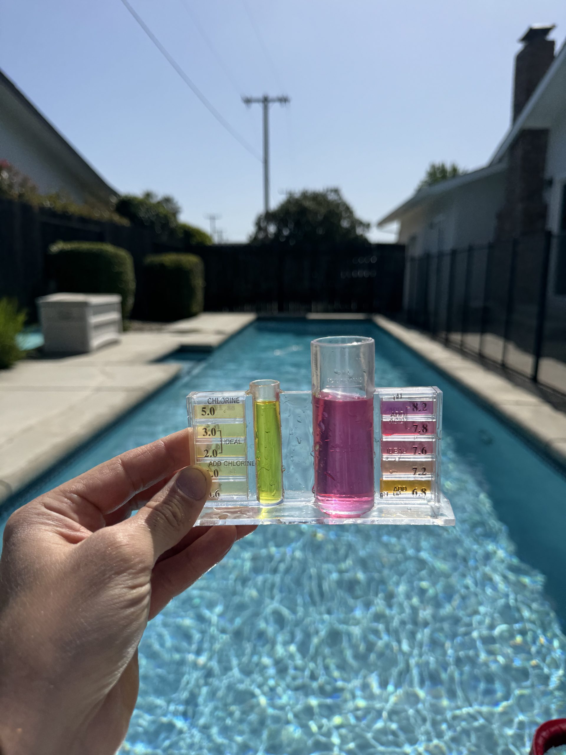 Pool chemical balancing service in Folsom CA testing and adjusting water levels