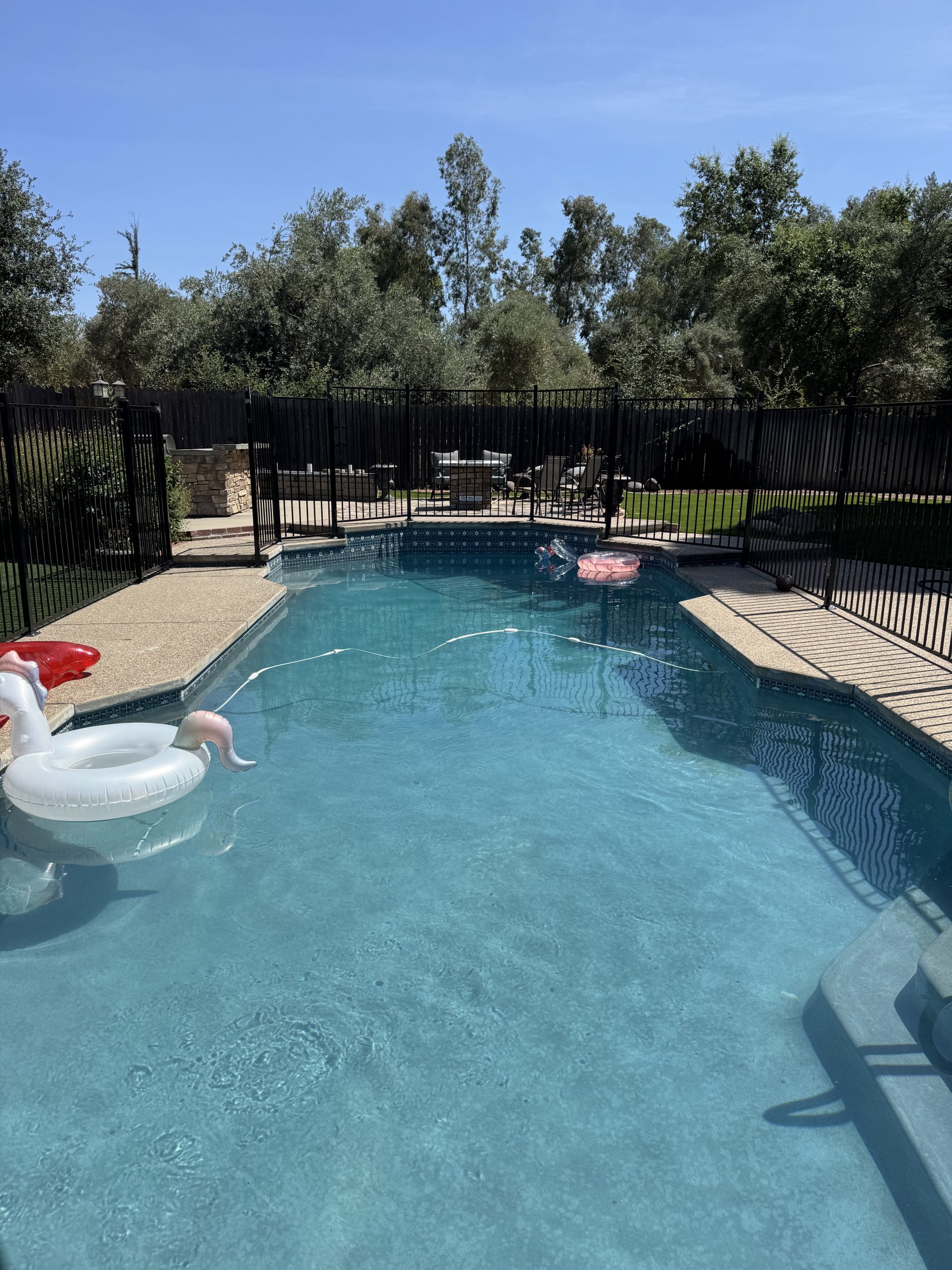 Pool service in Carmichael CA maintaining clean and balanced residential pool